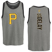 Men's Pittsburgh Pirates Jason Delay ＃55 Backer Tank Top Ash