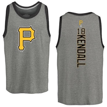 Men's Pittsburgh Pirates Jason Kendall ＃18 Backer Tank Top Ash