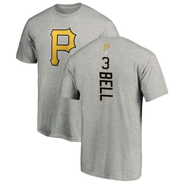 Men's Pittsburgh Pirates Jay Bell ＃3 Backer T-Shirt Ash