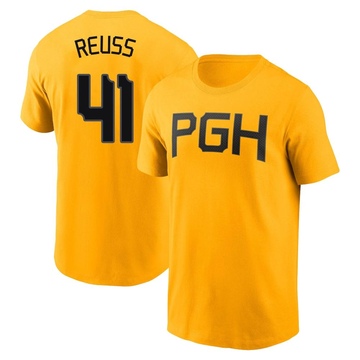 Men's Pittsburgh Pirates Jerry Reuss ＃41 2023 City Connect Name & Number T-Shirt - Gold