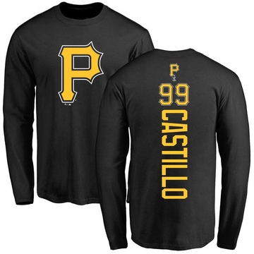 Men's Pittsburgh Pirates Jesus Castillo ＃99 Backer Long Sleeve T-Shirt - Black