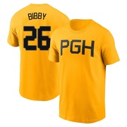 Men's Pittsburgh Pirates Jim Bibby ＃26 2023 City Connect Name & Number T-Shirt - Gold