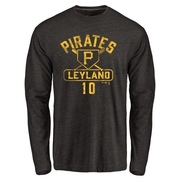 Men's Pittsburgh Pirates Jim Leyland ＃10 Base Runner Long Sleeve T-Shirt - Black