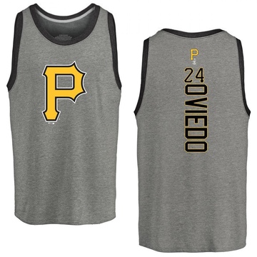 Men's Pittsburgh Pirates Johan Oviedo ＃24 Backer Tank Top Ash