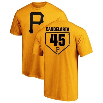 Men's Pittsburgh Pirates John Candelaria ＃45 RBI T-Shirt - Gold