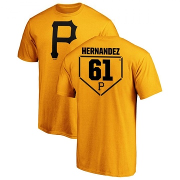 Men's Pittsburgh Pirates Jose Hernandez ＃61 RBI T-Shirt - Gold