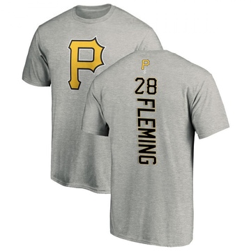 Men's Pittsburgh Pirates Josh Fleming ＃28 Backer T-Shirt Ash