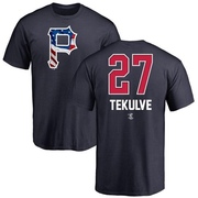 Men's Pittsburgh Pirates Kent Tekulve ＃27 Name and Number Banner Wave T-Shirt - Navy