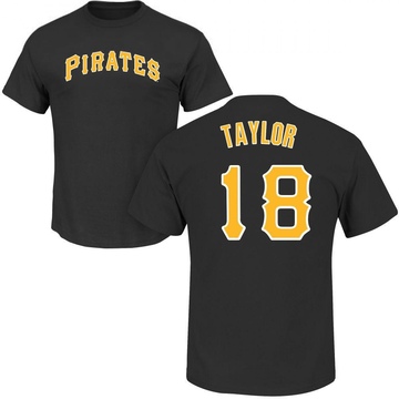 Men's Pittsburgh Pirates Michael Taylor ＃18 Roster Name & Number T-Shirt - Black