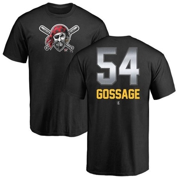 Men's Pittsburgh Pirates Rich Gossage ＃54 Midnight Mascot T-Shirt - Black