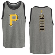 Men's Pittsburgh Pirates Tyler Beede ＃48 Backer Tank Top Ash