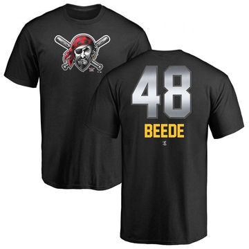 Men's Pittsburgh Pirates Tyler Beede ＃48 Midnight Mascot T-Shirt - Black