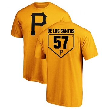 Men's Pittsburgh Pirates Yerry De Los Santos ＃57 RBI T-Shirt - Gold