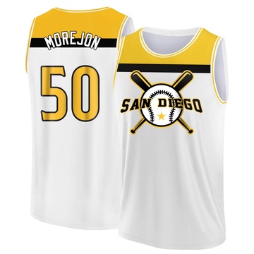 Men's San Diego Padres Adrian Morejon ＃50 Legend Baseball Tank Top - White/Yellow