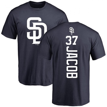 Men's San Diego Padres Alek Jacob ＃37 Backer T-Shirt - Navy