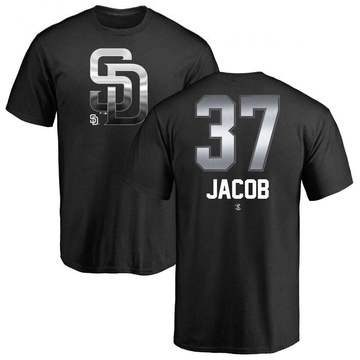 Men's San Diego Padres Alek Jacob ＃37 Midnight Mascot T-Shirt - Black