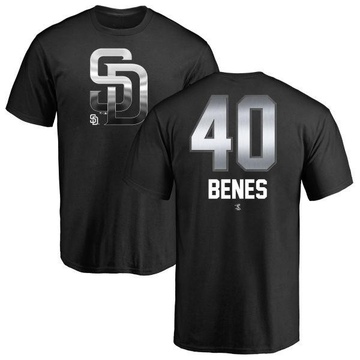 Men's San Diego Padres Andy Benes ＃40 Midnight Mascot T-Shirt - Black