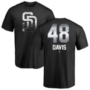 Men's San Diego Padres Austin Davis ＃48 Midnight Mascot T-Shirt - Black