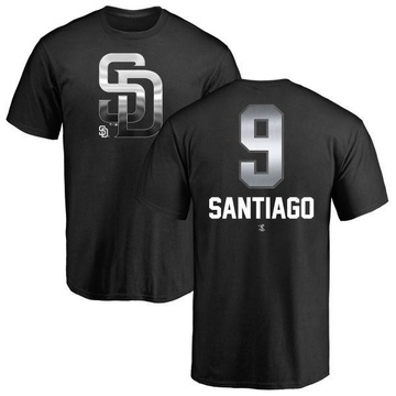 Men's San Diego Padres Benito Santiago ＃9 Midnight Mascot T-Shirt - Black