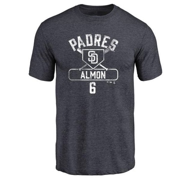 Men's San Diego Padres Bill Almon ＃6 Base Runner T-Shirt - Navy