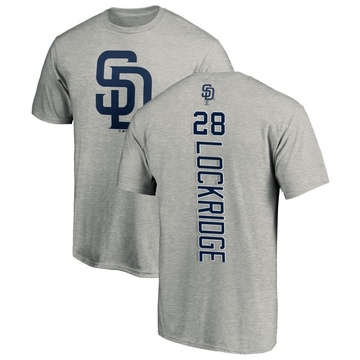 Men's San Diego Padres Brandon Lockridge ＃28 Backer T-Shirt Ash