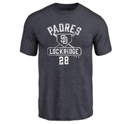 Men's San Diego Padres Brandon Lockridge ＃28 Base Runner T-Shirt - Navy