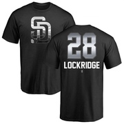 Men's San Diego Padres Brandon Lockridge ＃28 Midnight Mascot T-Shirt - Black