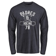 Men's San Diego Padres Bryan Hoeing ＃78 Base Runner Long Sleeve T-Shirt - Navy