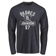 Men's San Diego Padres Bryce Johnson ＃27 Base Runner Long Sleeve T-Shirt - Navy