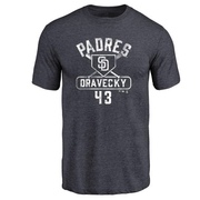 Men's San Diego Padres Dave Dravecky ＃43 Base Runner T-Shirt - Navy