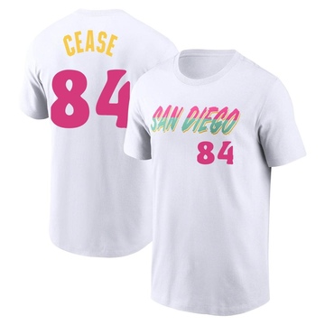 Men's San Diego Padres Dylan Cease ＃84 2022 City Connect Name & Number T-Shirt - White