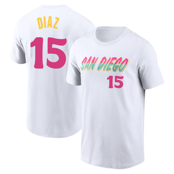 Men's San Diego Padres Elias Diaz ＃15 2022 City Connect Name & Number T-Shirt - White