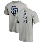 Men's San Diego Padres Elias Diaz ＃15 Backer T-Shirt Ash