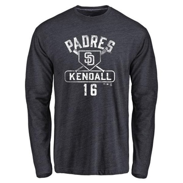 Men's San Diego Padres Fred Kendall ＃16 Base Runner Long Sleeve T-Shirt - Navy