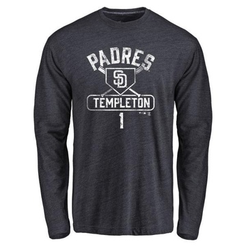 Men's San Diego Padres Garry Templeton ＃1 Base Runner Long Sleeve T-Shirt - Navy