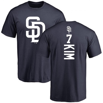 Men's San Diego Padres Ha-Seong Kim ＃7 Backer T-Shirt - Navy