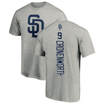 Men's San Diego Padres Jake Cronenworth ＃9 Backer T-Shirt Ash