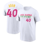 Men's San Diego Padres Jason Adam ＃40 2022 City Connect Name & Number T-Shirt - White