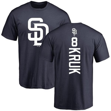 Men's San Diego Padres John Kruk ＃8 Backer T-Shirt - Navy