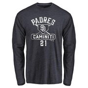 Men's San Diego Padres Ken Caminiti ＃21 Base Runner Long Sleeve T-Shirt - Navy