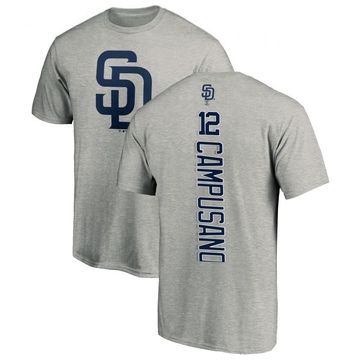 Men's San Diego Padres Luis Campusano ＃12 Backer T-Shirt Ash