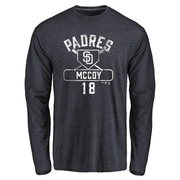 Men's San Diego Padres Mason McCoy ＃18 Base Runner Long Sleeve T-Shirt - Navy