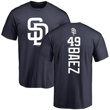 Men's San Diego Padres Michel Baez ＃49 Backer T-Shirt - Navy