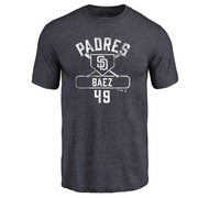 Men's San Diego Padres Michel Baez ＃49 Base Runner T-Shirt - Navy