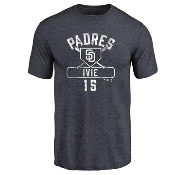 Men's San Diego Padres Mike Ivie ＃15 Base Runner T-Shirt - Navy