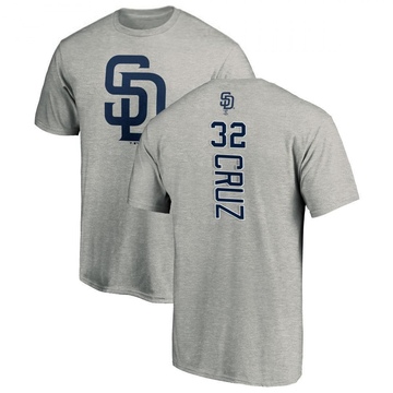 Men's San Diego Padres Nelson Cruz ＃32 Backer T-Shirt Ash