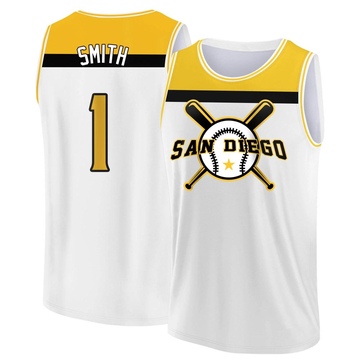 Men's San Diego Padres Ozzie Smith ＃1 Legend Baseball Tank Top - White/Yellow