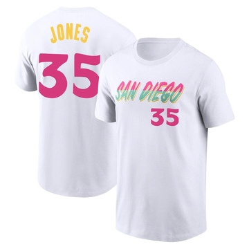 Men's San Diego Padres Randy Jones ＃35 2022 City Connect Name & Number T-Shirt - White