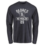 Men's San Diego Padres Sean Reynolds ＃25 Base Runner Long Sleeve T-Shirt - Navy