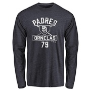 Men's San Diego Padres Tirso Ornelas ＃79 Base Runner Long Sleeve T-Shirt - Navy